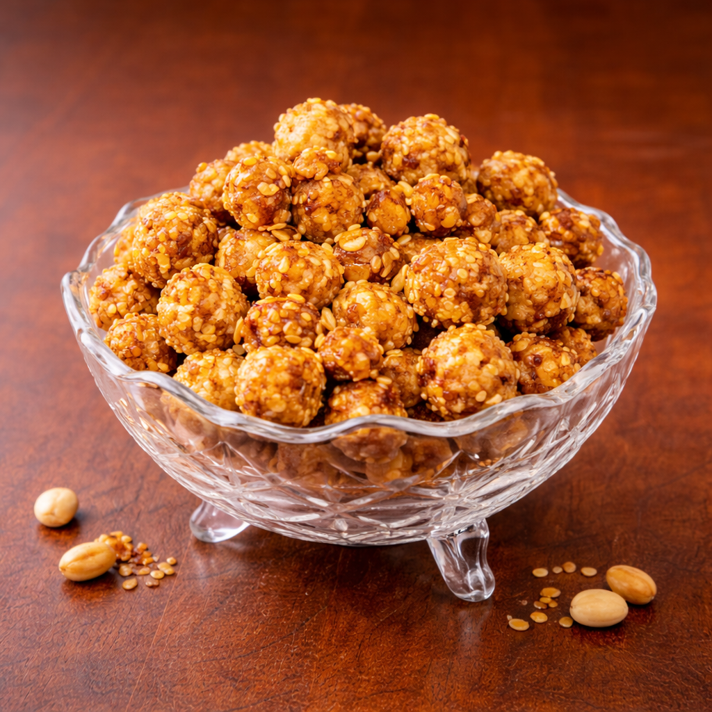 Caramelized Makhana Peanut Til Crackers